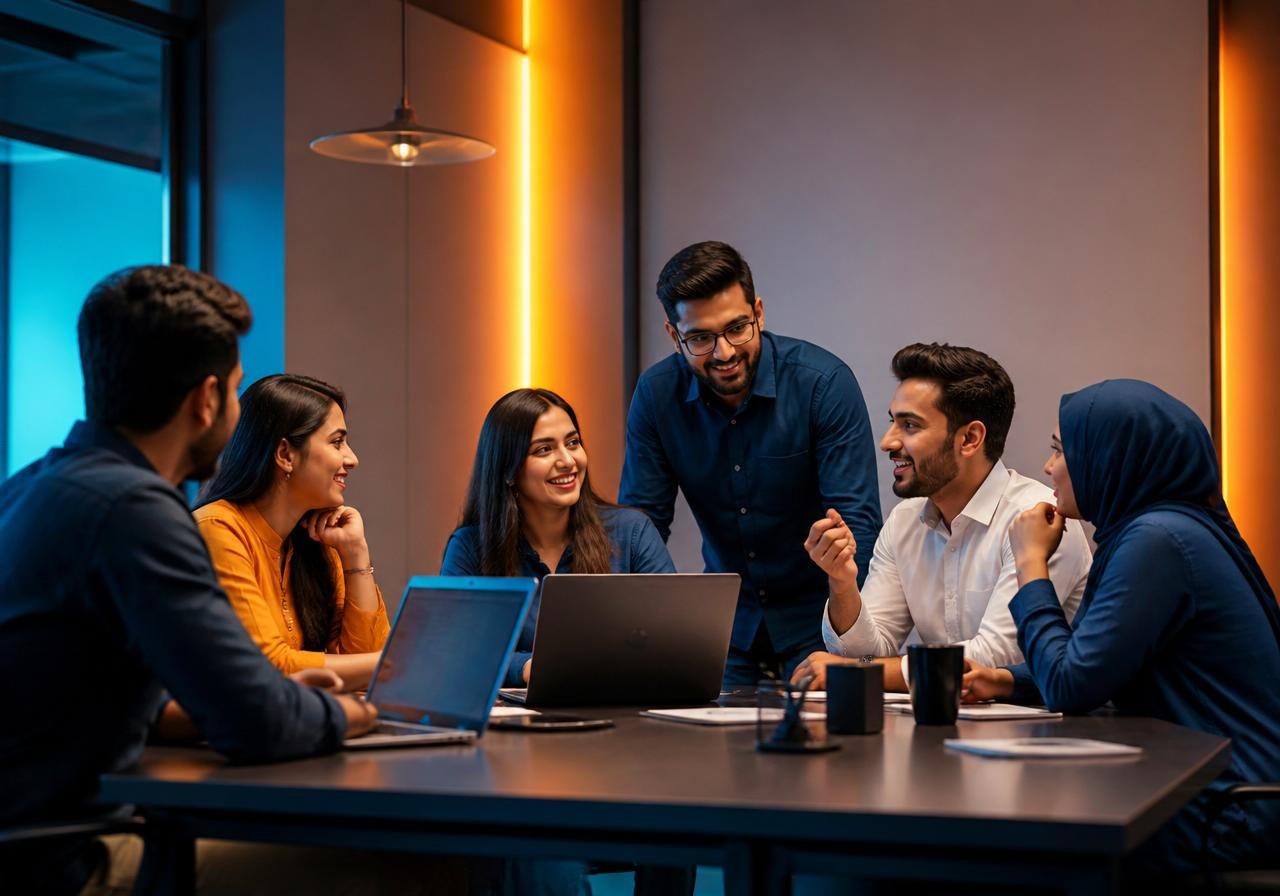 Productze strategists planning a social media growth campaign